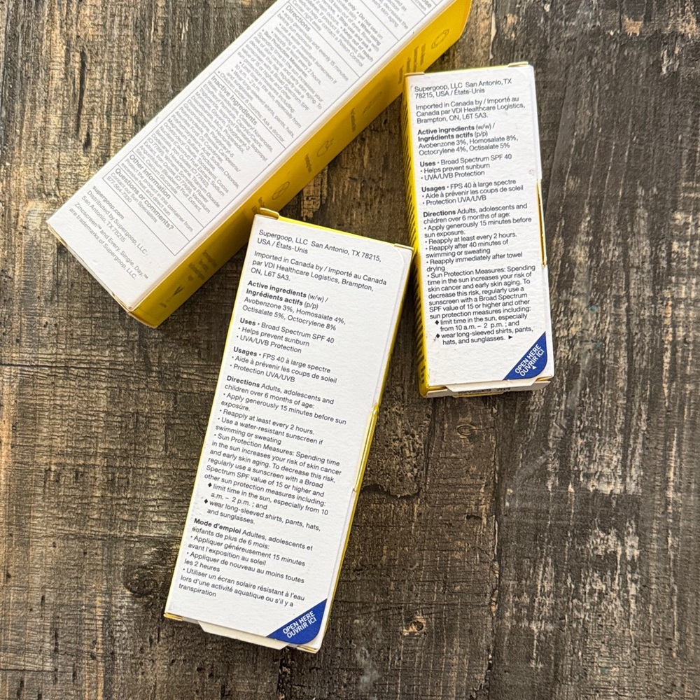Supergoop! Sunscreen Trio in White and Yellow Packaging - Picture 5 of 6